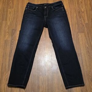 Silver Jeans Co. Suki Straight Jeans Women’s Size 16 Dark Wash Mid Rise Stretch